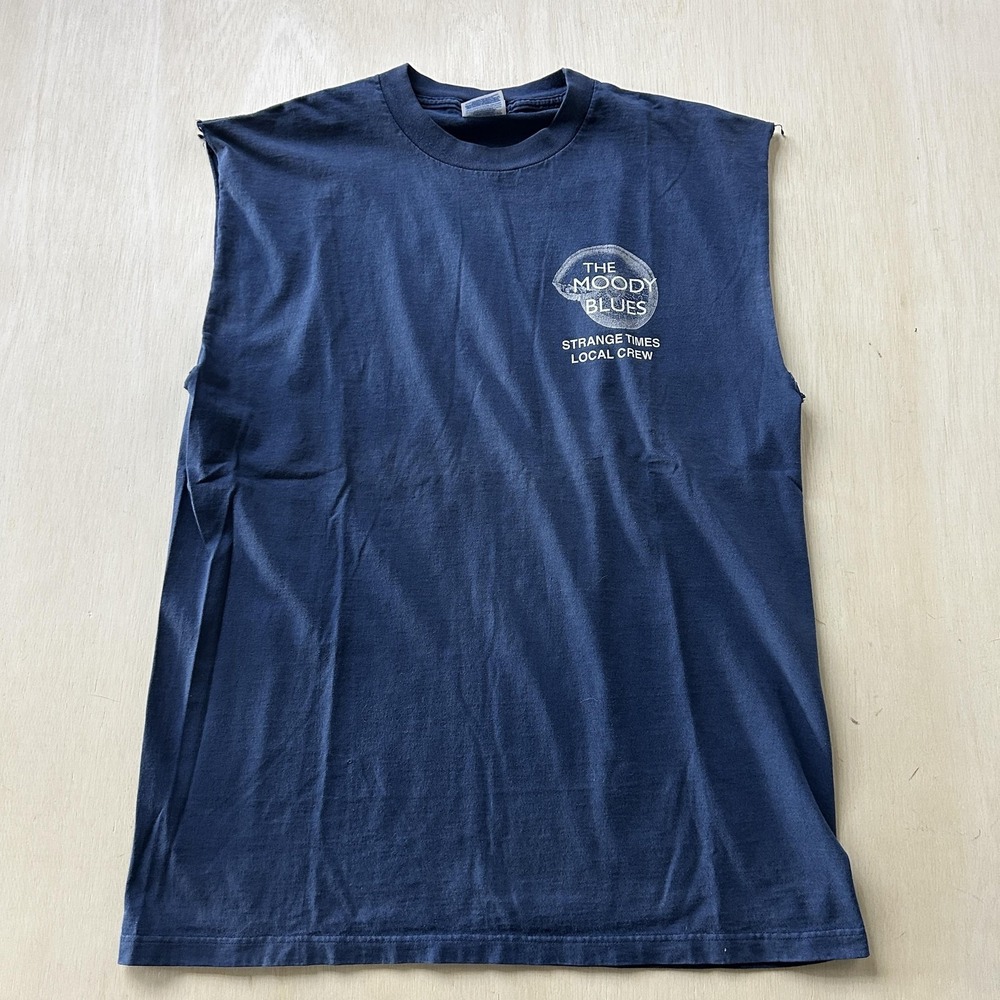 Vintage The Moody Blues Shirt Mens XL Strange Times Local Crew Sleeveless Tee